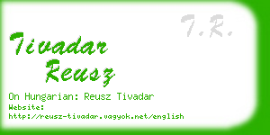 tivadar reusz business card